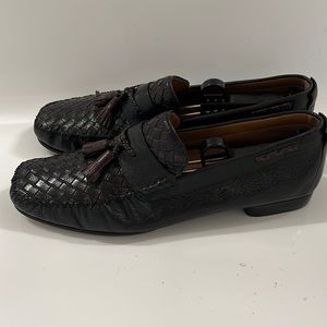 Mezlan dark brown/black leather loafers size 10.5